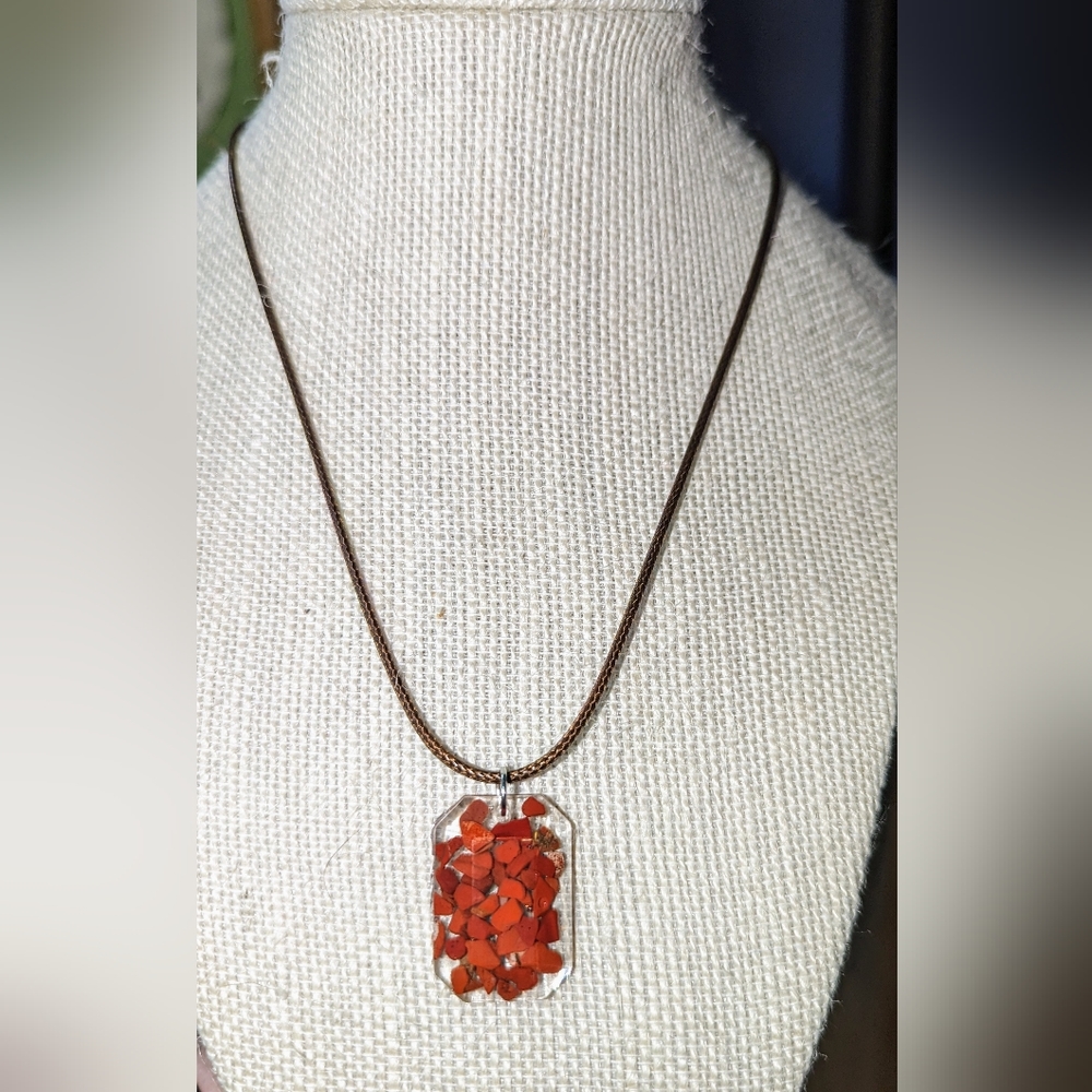 Red Jasper stone necklace